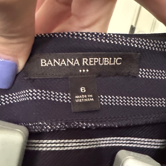 Banana Republic Navy Striped Midi Dress - Picture 2 of 10